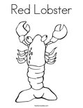 Red LobsterColoring Page