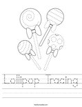 Lollipop Tracing Worksheet