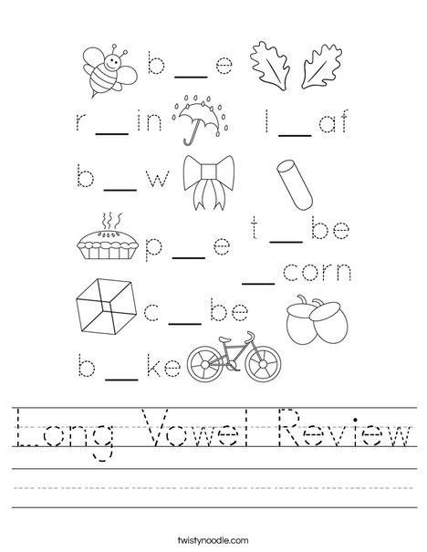 Long Vowel Review Worksheet