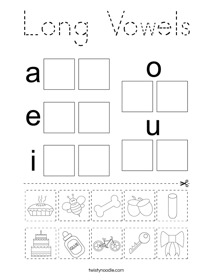 Long Vowels Coloring Page