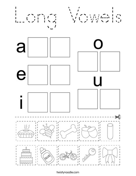 Long Vowels Coloring Page