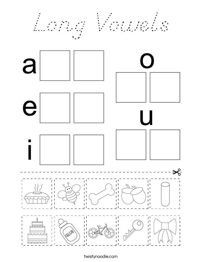 Long Vowels Coloring Page