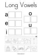 Long Vowels Coloring Page