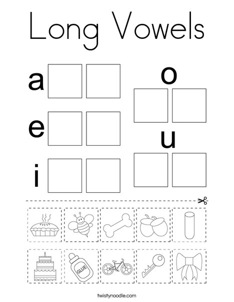 Long Vowels Coloring Page