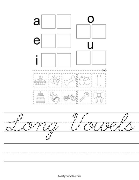 Long Vowels Worksheet