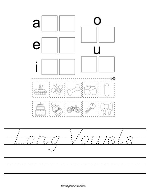 Long Vowels Worksheet