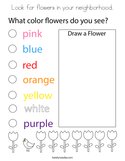 Look for flowers in your neighborhood Coloring Page