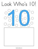 Look Who's 10 Coloring Page