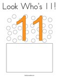 Look Who's 11! Coloring Page