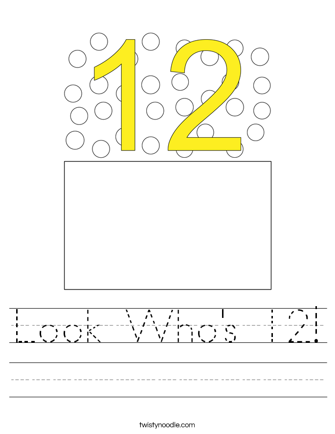 Look Who's 12! Worksheet