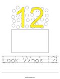 Look Who's 12! Worksheet