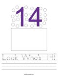 Look Who's 14! Worksheet
