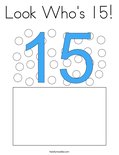 Look Who's 15! Coloring Page