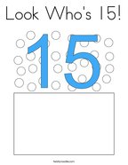 Look Who's 15 Coloring Page