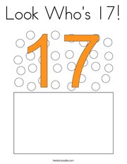 Look Who's 17 Coloring Page