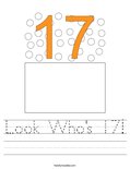 Look Who's 17! Worksheet