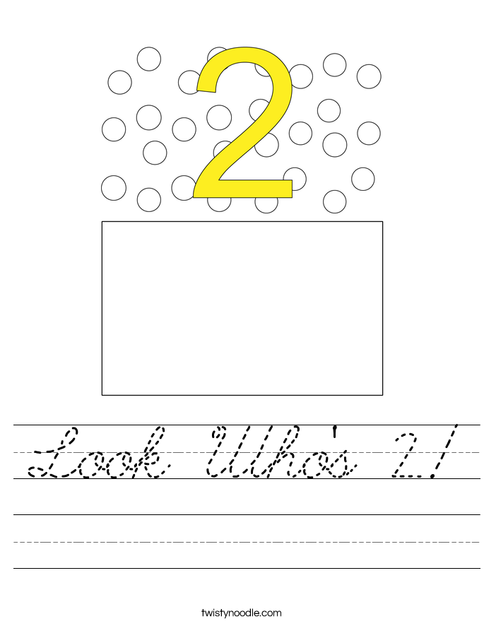 Look Who's 2! Worksheet