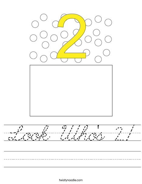 Look Who's 2! Worksheet