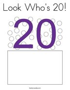 Look Who's 20 Coloring Page