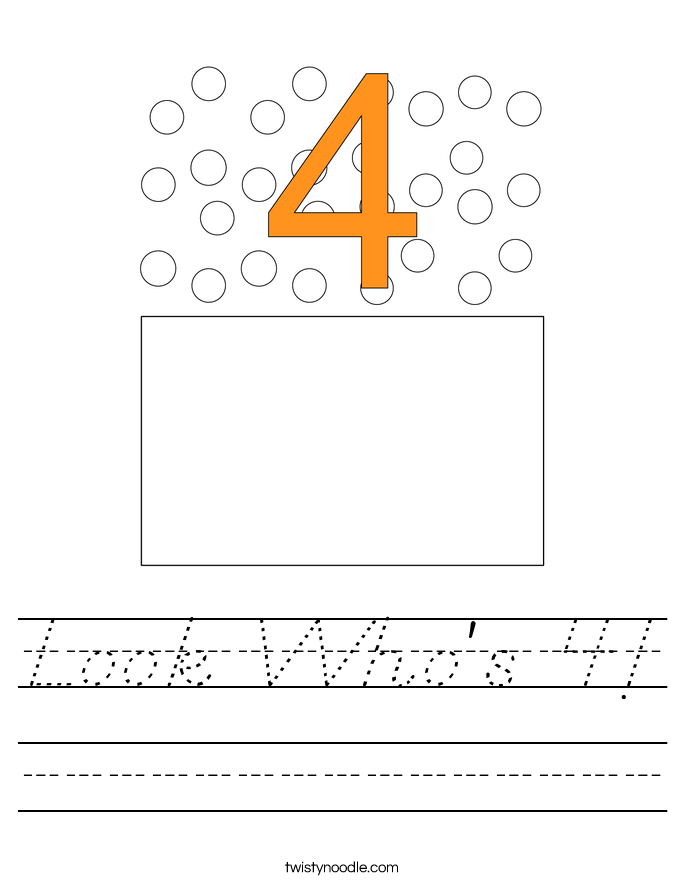 Look Who's 4! Worksheet