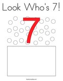 Look Who's 7 Coloring Page