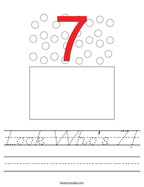 Look Who's 7! Worksheet