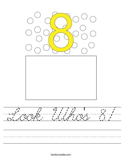 Look Who's 8! Worksheet