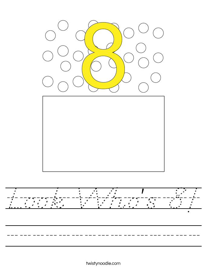 Look Who's 8! Worksheet
