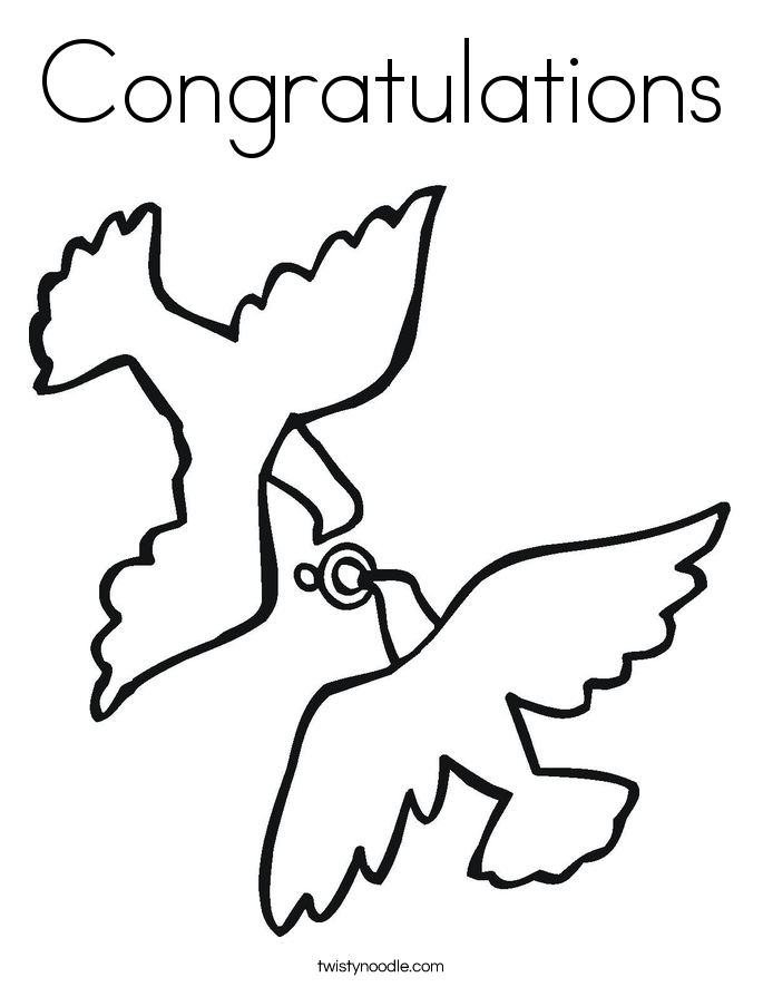 Congratulations Coloring Page
