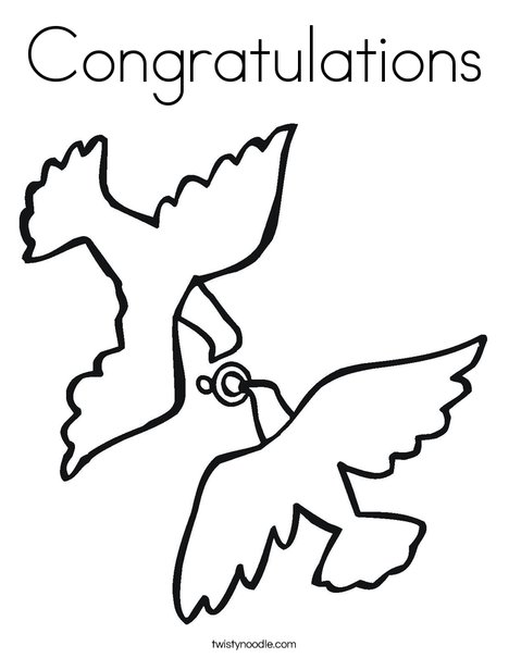 Love Birds and Ring Coloring Page