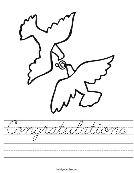 Love Birds and Ring Worksheet
