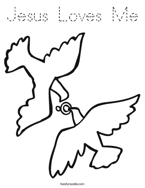 Love Birds and Ring Coloring Page