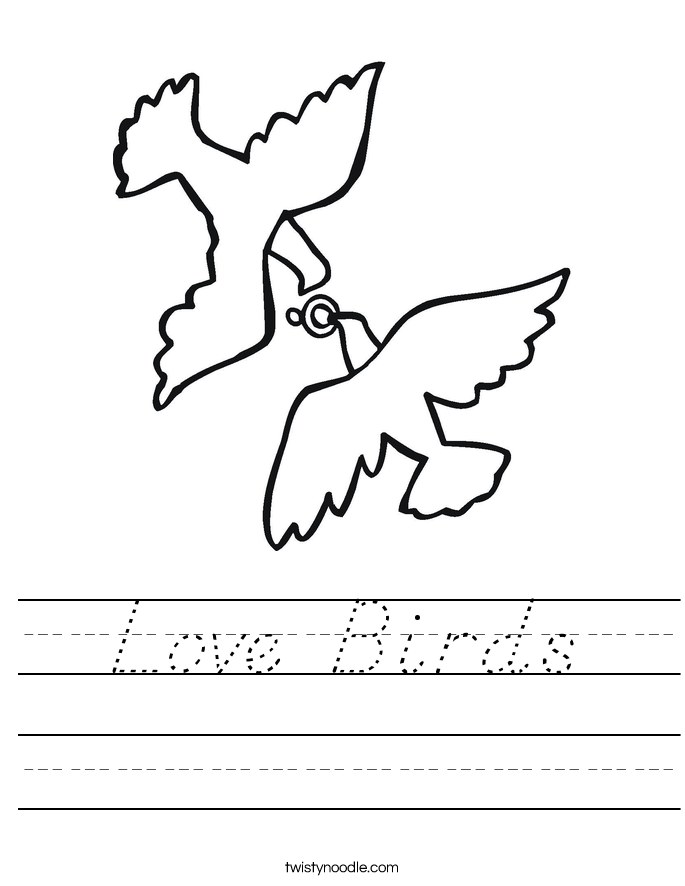 Love Birds Worksheet