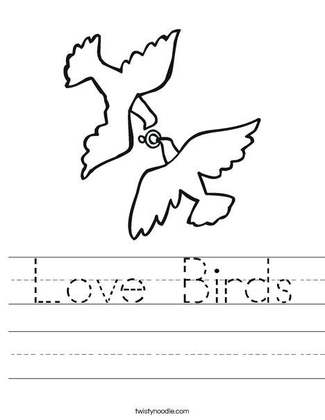 Love Birds and Ring Worksheet