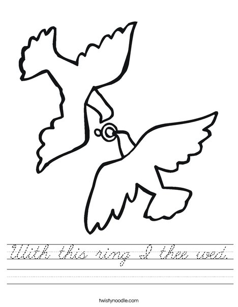 Love Birds and Ring Worksheet