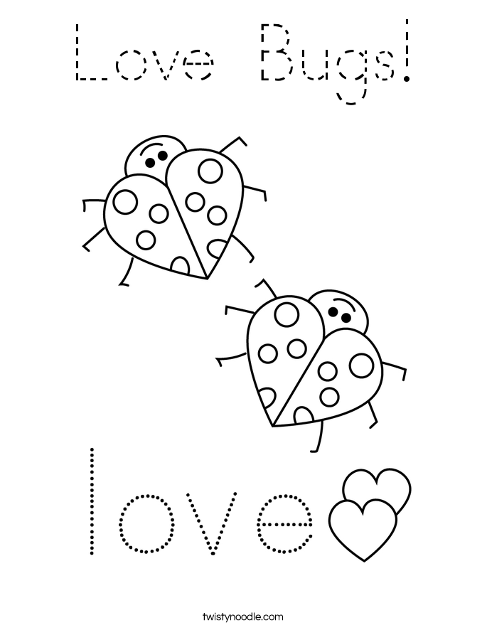 Love Bugs! Coloring Page