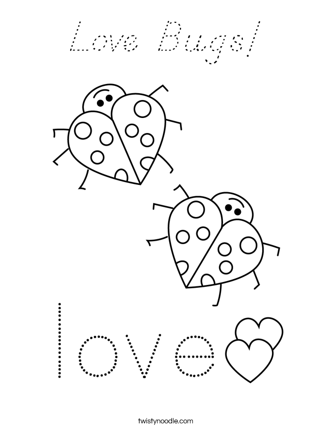 Love Bugs! Coloring Page