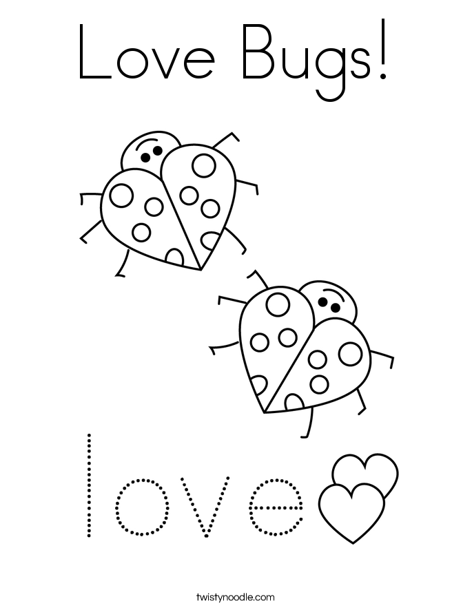 Love Bugs! Coloring Page