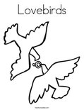Lovebirds Coloring Page