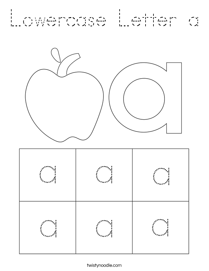 Lowercase Letter a Coloring Page