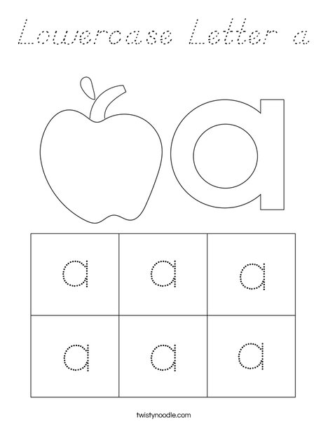 Lowercase Letter a Coloring Page