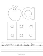 Lowercase Letter a Handwriting Sheet