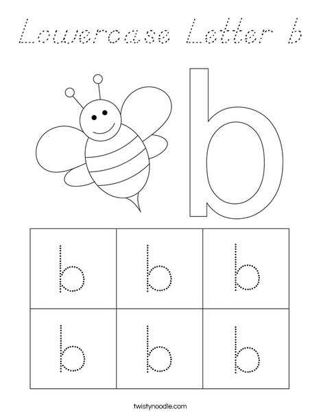 Lowercase Letter b Coloring Page