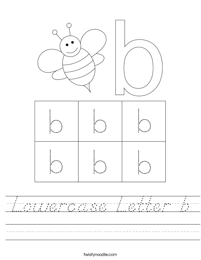 Lowercase Letter b Worksheet