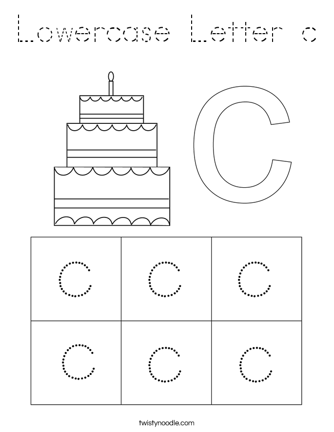Lowercase Letter c Coloring Page