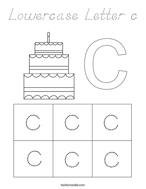 Lowercase Letter c Coloring Page