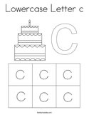 Lowercase Letter c Coloring Page