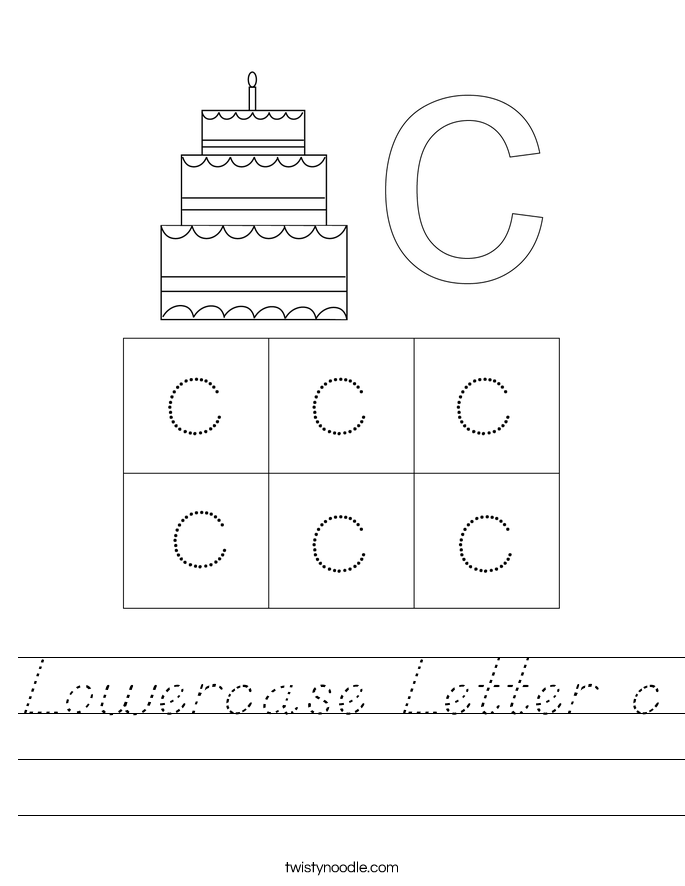 Lowercase Letter c Worksheet