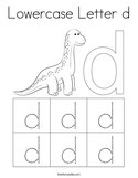 Lowercase Letter d Coloring Page