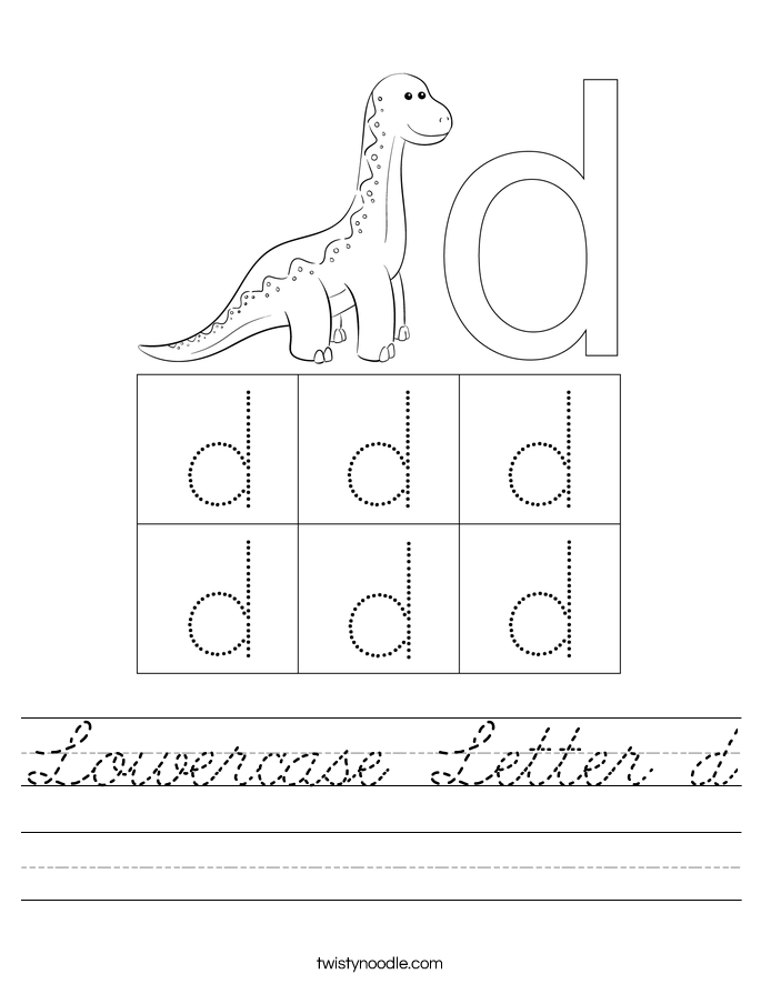 Lowercase Letter d Worksheet